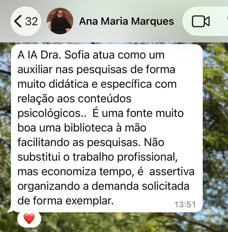 Depoimento Ana Marques - Dra. Sofia/Luciana Rodrigues