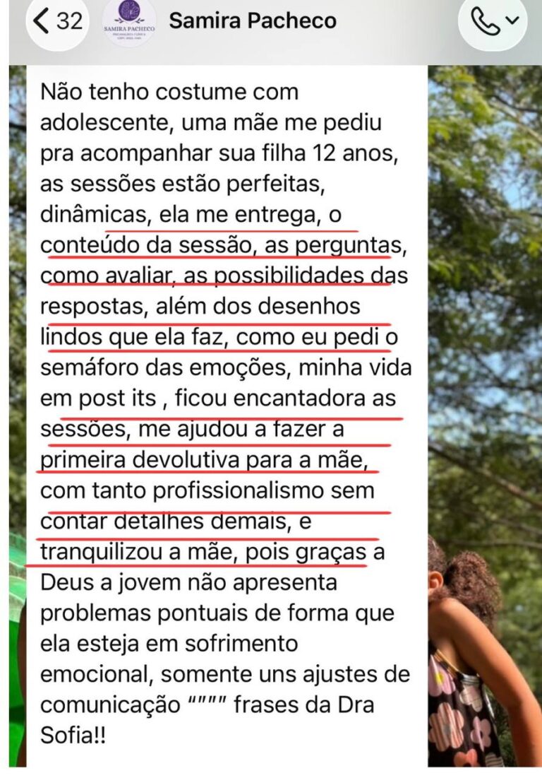 Depoimento Samira - Dra. Sofia/Luciana Rodrigues